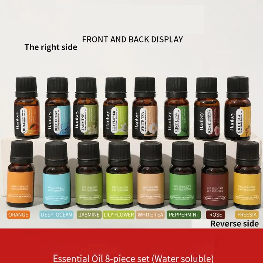 Set of essential oils for aromatherapy for diffuser, humidifier, candles, production of aromatic rosemary oil, lavender, vanilla, peppermint, 10 ml