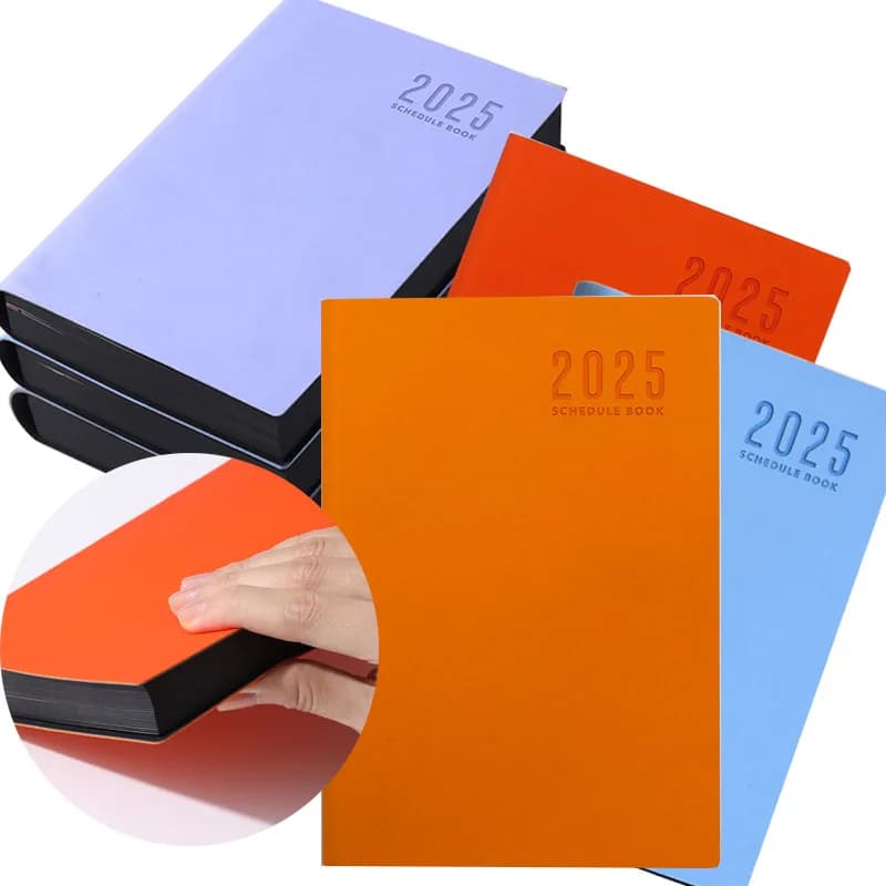 Agenda giornaliera A5 2025 Pagina di carta speciale premium al giorno Quaderno di efficienza per lo studio aziendale con pagina indice