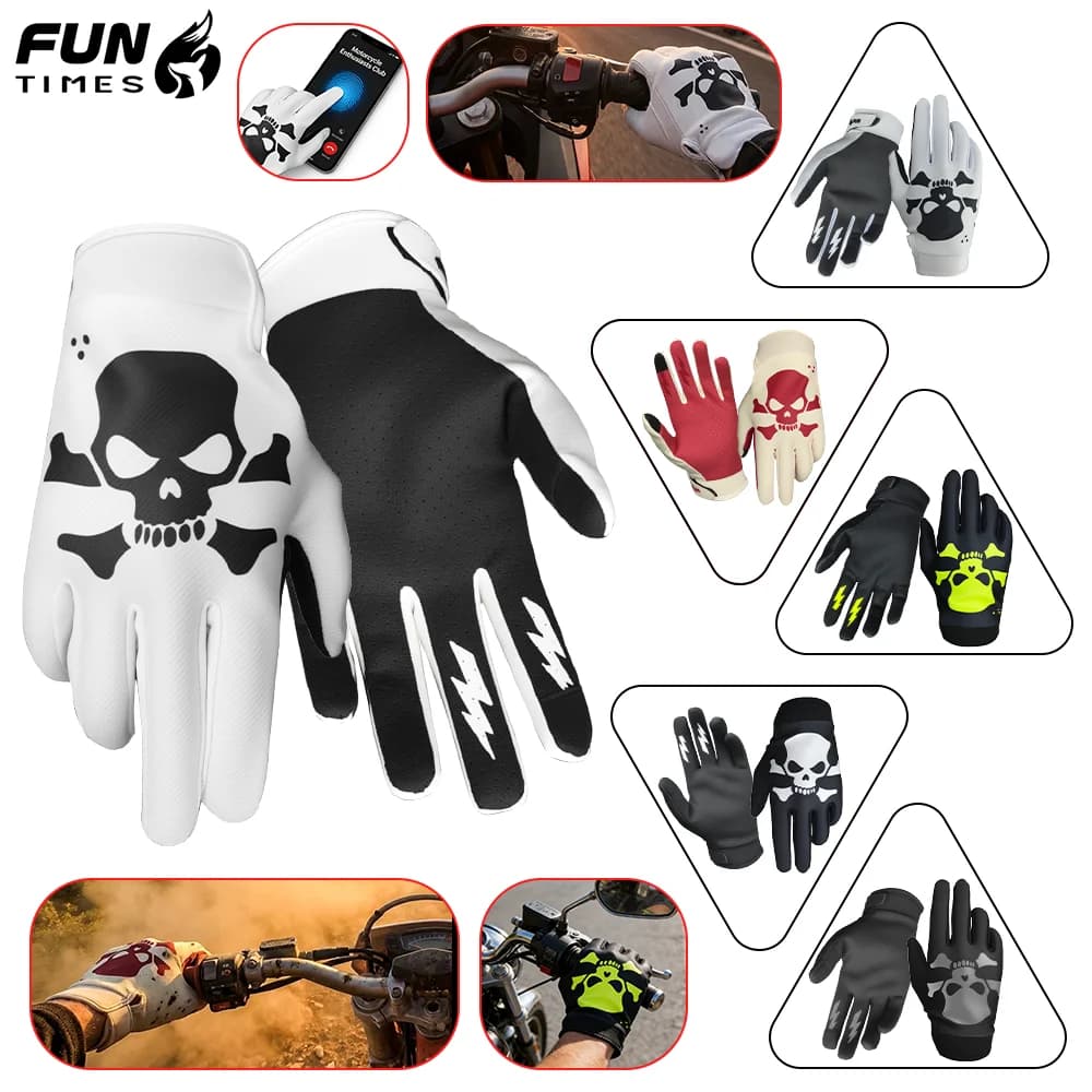 2025 FUNTIMES Racing Bike Motocross MTB MX Dirt Cycling Guanti da equitazione per moto da fondo