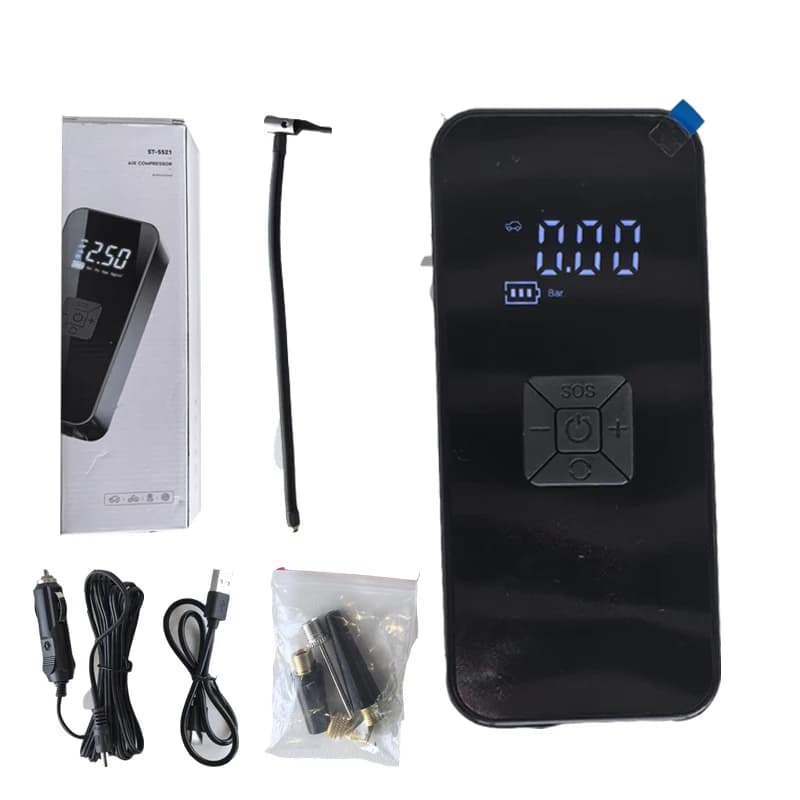 Mini avviamento di emergenza portatile multifunzionale 12000 mAH con compressore d'aria Power Bank e avviamento di emergenza per auto con luce a LED