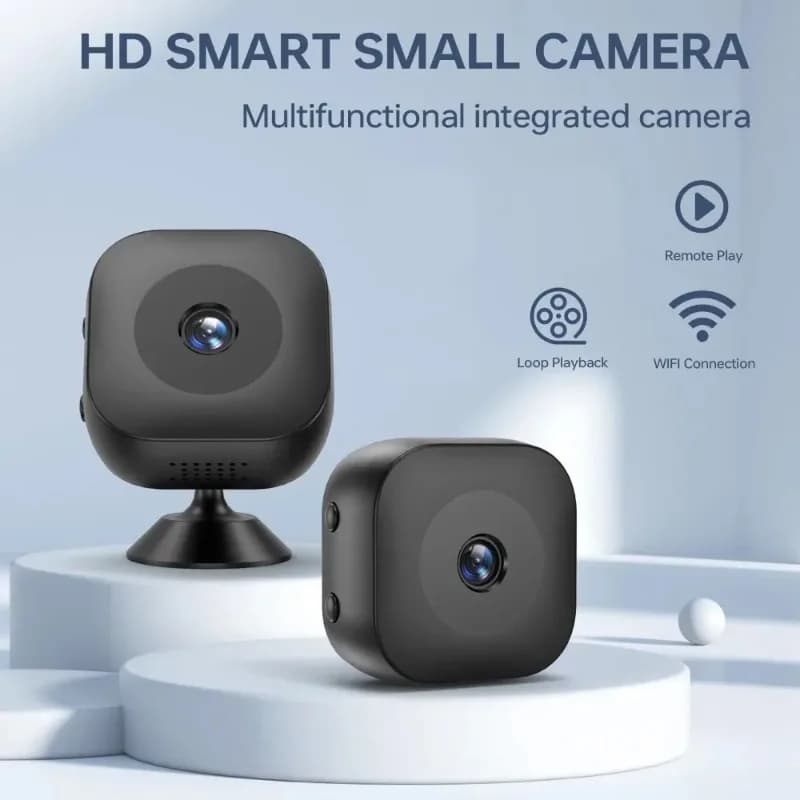 For safety and driving, 360 ° Magnetic, WiFi remote control, night vision, motion alarm, loop recording, mini HD camera for home/car use