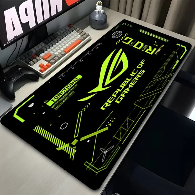 Tappetino per mouse grande per eSports, tappetino per tastiera da gaming, accessori per PC, tappetino da scrivania antiscivolo, tappetino per mouse R-ROG, decorazione per scrivania da casa