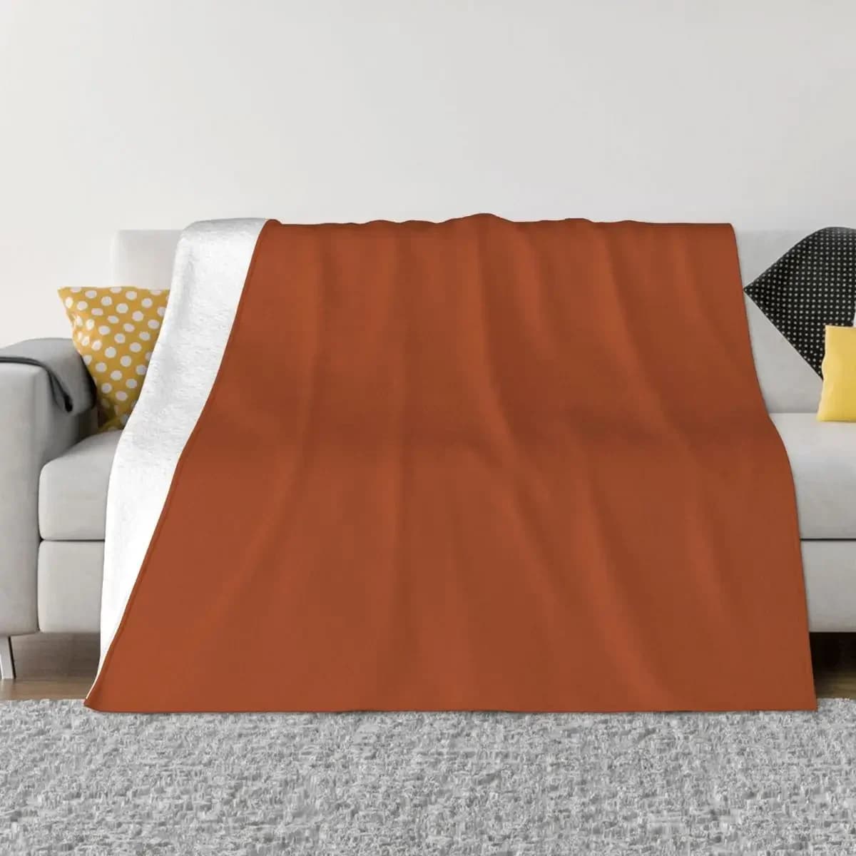 Ruggine arancione marrone coperta peluche moda divani letti morbidi coperte