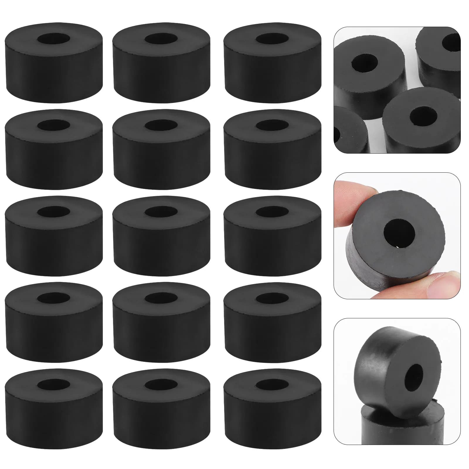 20Pcs Rubber Round Flowerpot Pads Shockproof Drainage Trays for Plant Pots Elevating Breathable Cushion Multi Purpose Home