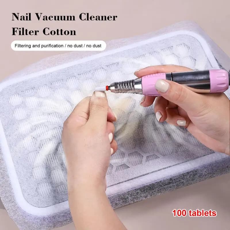 100/200Sheet Non-Woven Filter Disposable Nail Art Vacuum Dust Collector Non-Woven Filter Paper Manicure Machine Dust FilterPaper