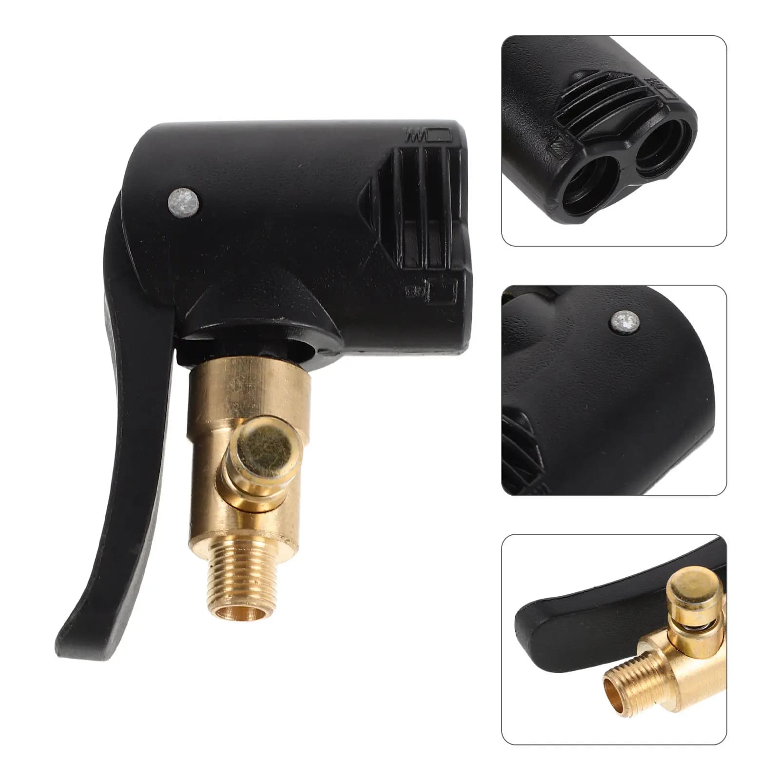 Set di 4 adattatori universali in ottone per gonfiaggio rapido pneumatici auto, bici, moto - Connettore per pompa ad aria