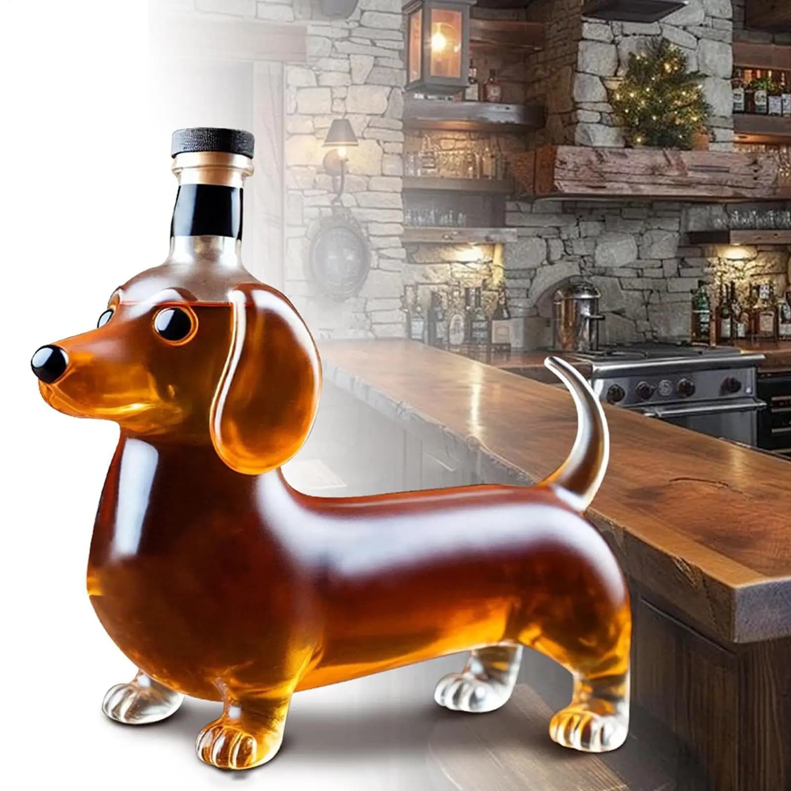 Dachshund Dog Whiskey Bottle Sausage Dog Whiskey Bottle Glass Liquor Bottle Glass Liquor Bottle Funny Whiskey Glass Bottle