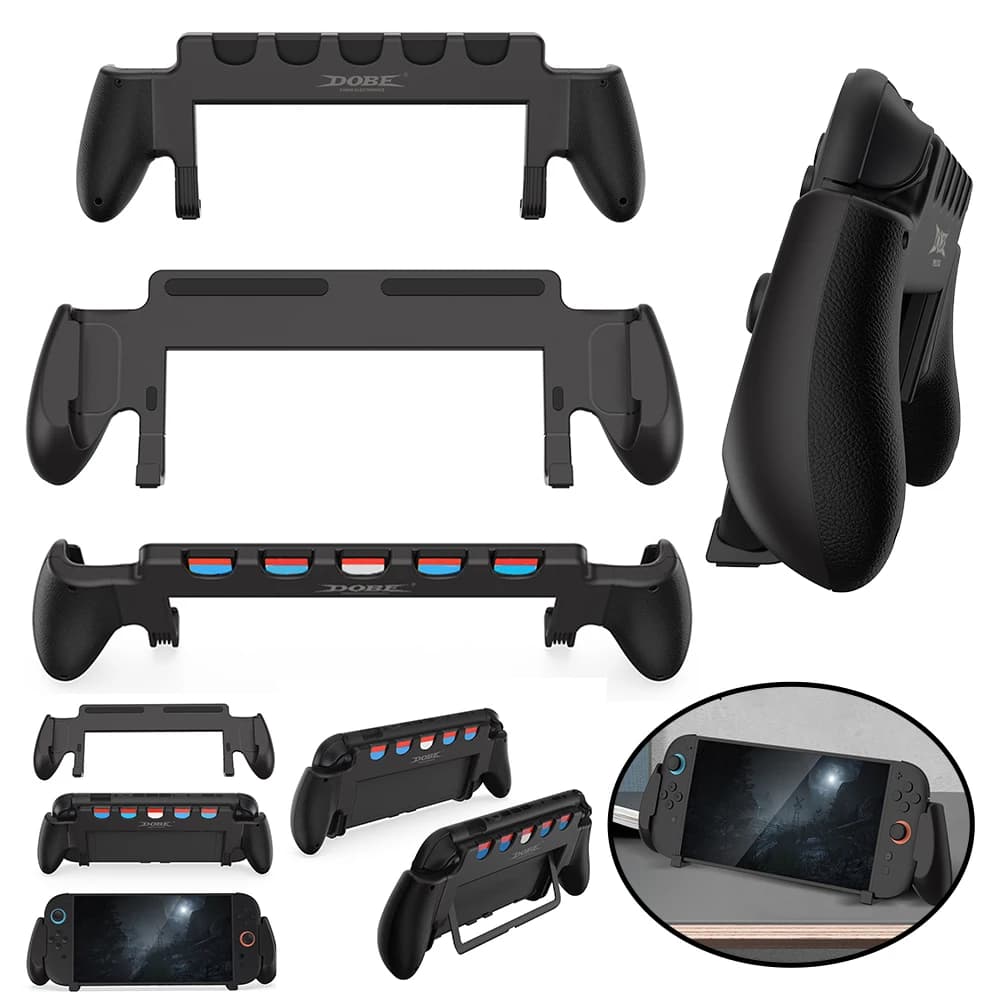 Per Nintendo per Switch 2 Grip con custodia per impugnatura con supporto 5 slot per giochi Custodia protettiva antiscivolo per accessori per console di gioco Switch 2