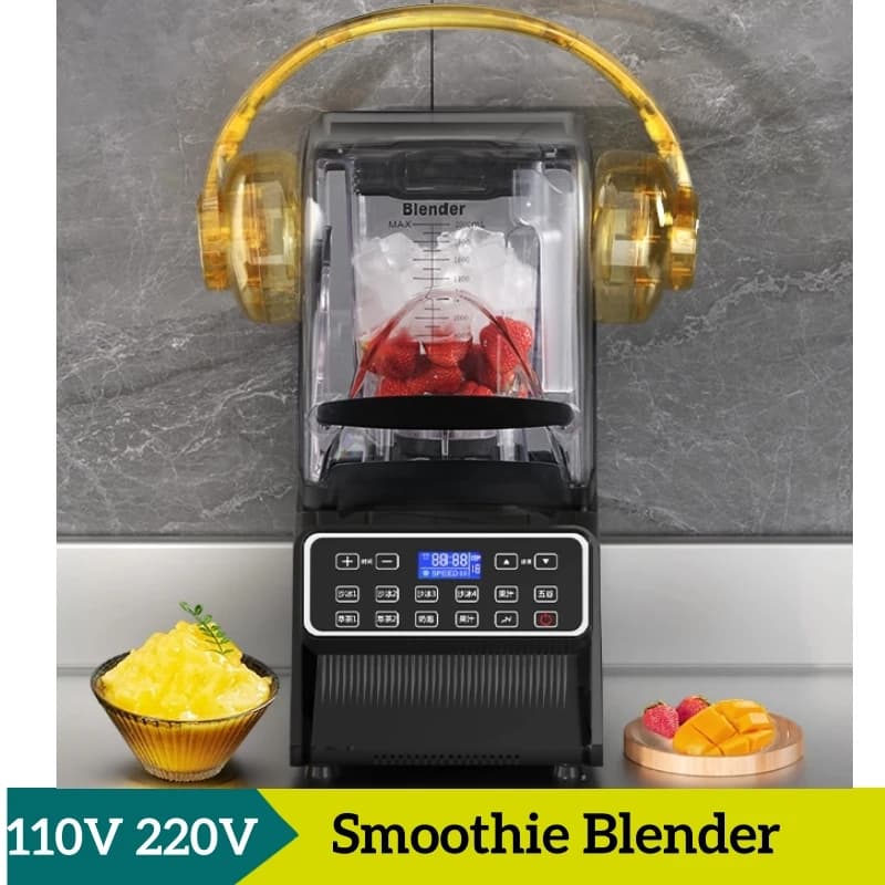 Commercial blender with Anti-noise Cover, Automatic Mixer, Spremiagrumi, Fruit and Smoothie Food Processor