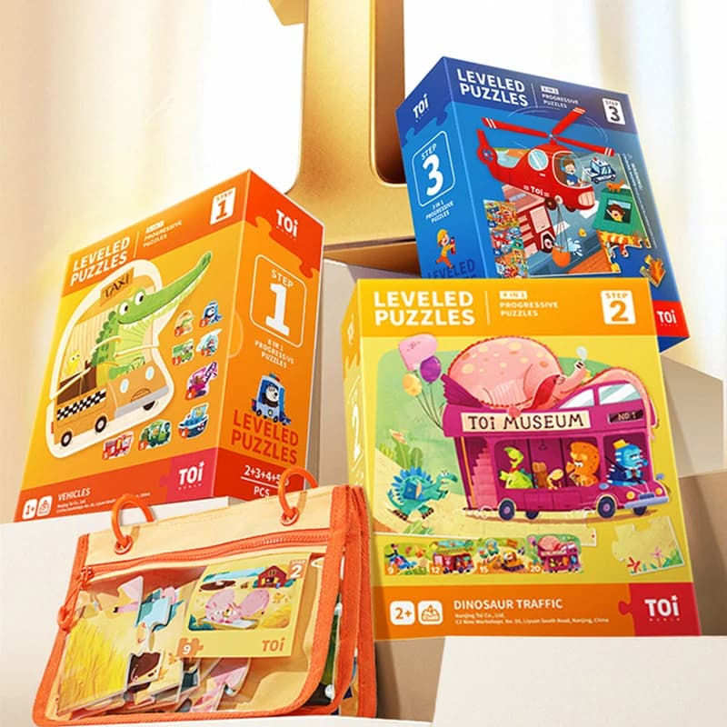 TOI Step 1~9 Puzzle livellati Puzzle avanzato progressivo con archiviazione arcobaleno Educazione classica Storia divertente Divulgazione scientifica