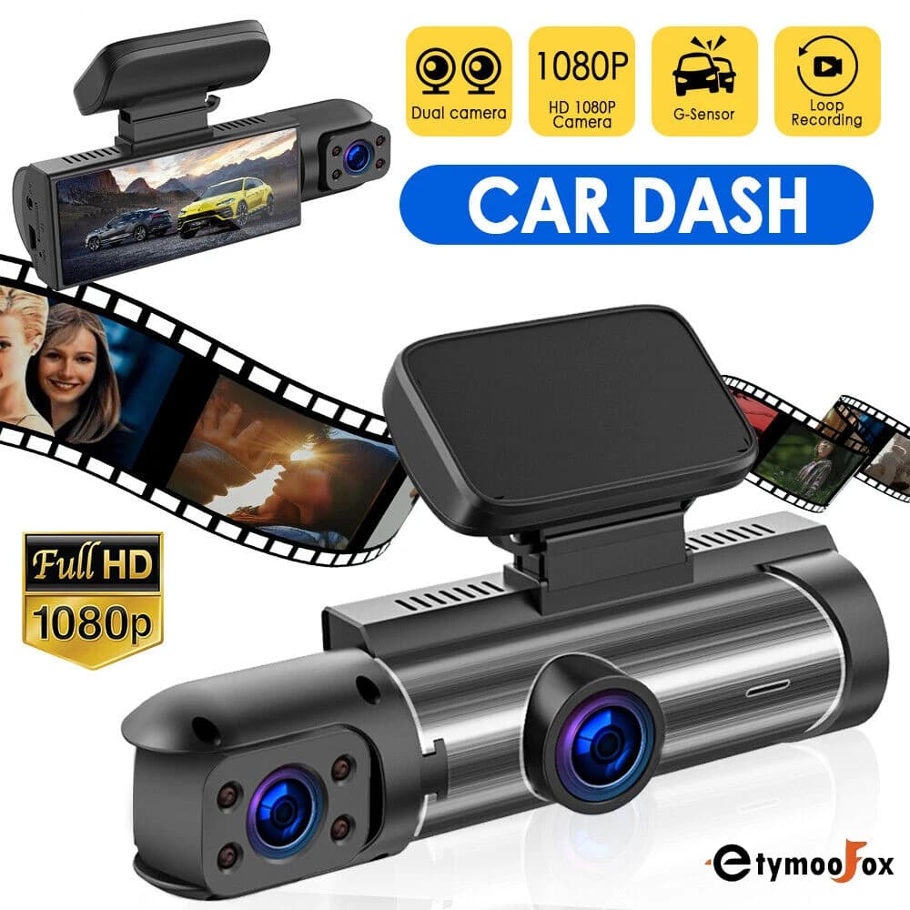 DVR per auto grandangolare 2 record visione notturna ad alta definizione registratore di guida 1080P accessori per auto Video anteriori e interni