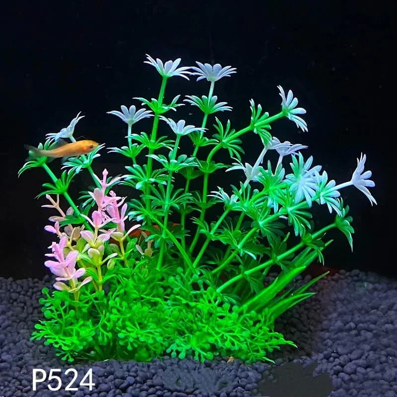 1 Piece 14cm/5.5 Inch Artificial Plastic Scuba Plants for Aquarius Fai-da-Te Water Decoration Finta Green Grass