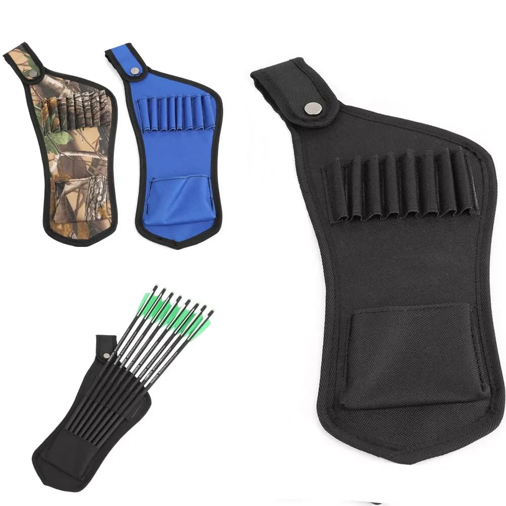 Bulloni per frecce per tiro con l'arco a 8 fori Borsa per faretra Porta marsupio Cintura per anca Porta bulloni portatile Borsa per pratica di frecce per bersaglio