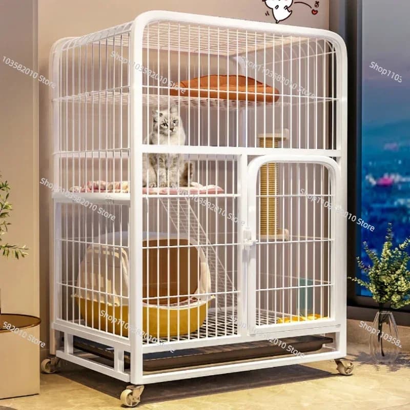 Villa per Gatti Multi-Piano Extra Large da Interno, Trasportino per Gatti con Spazio Ampio, Gabbia Multifunzionale di Lusso per Animali Domestici, Cuccia per Gatti, Articoli per Animali