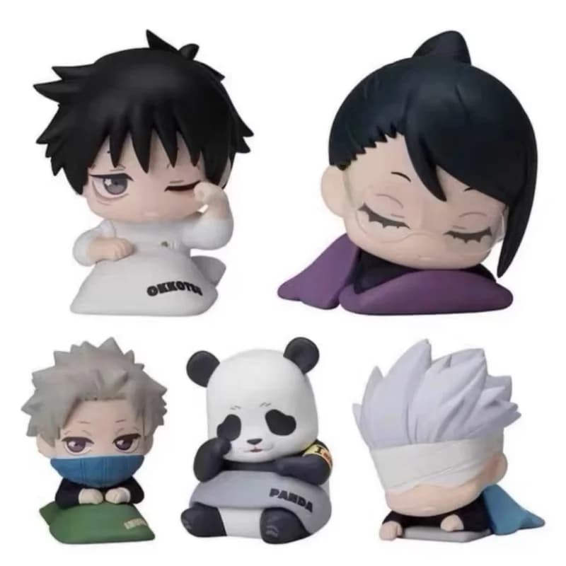 Giappone Stato Uovo Torsione Anime Jujutsu Kaisen Toge Yuta Panda Maki Satoru Gojo Q Versione Sonno Ornamenti Da Collezione Figura Regalo