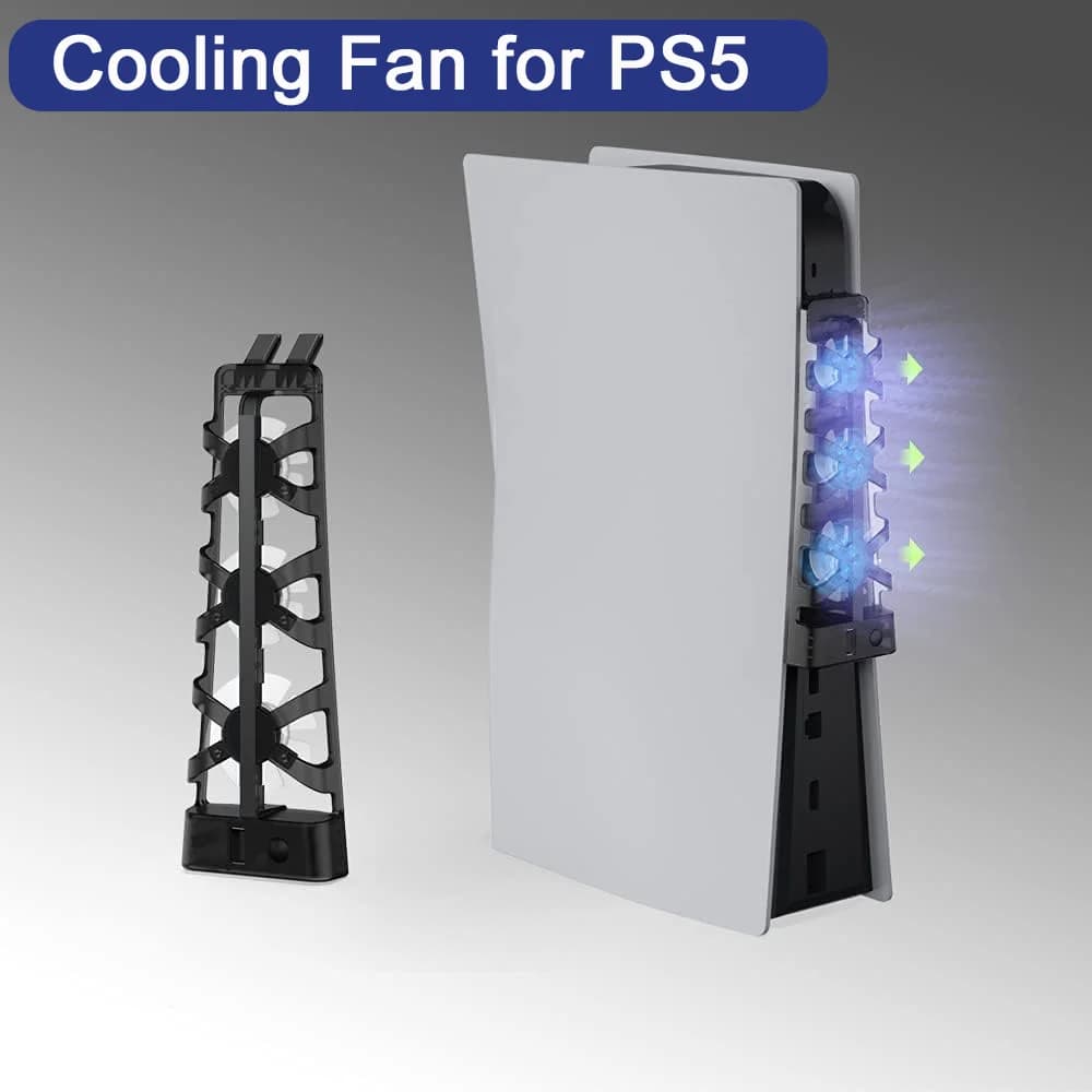 Ventola di Raffreddamento per Console PS5, Sistema di Raffreddamento Efficiente, Accessorio per Giochi, Non Compatibile con PS5 Slim/PS5 Pro