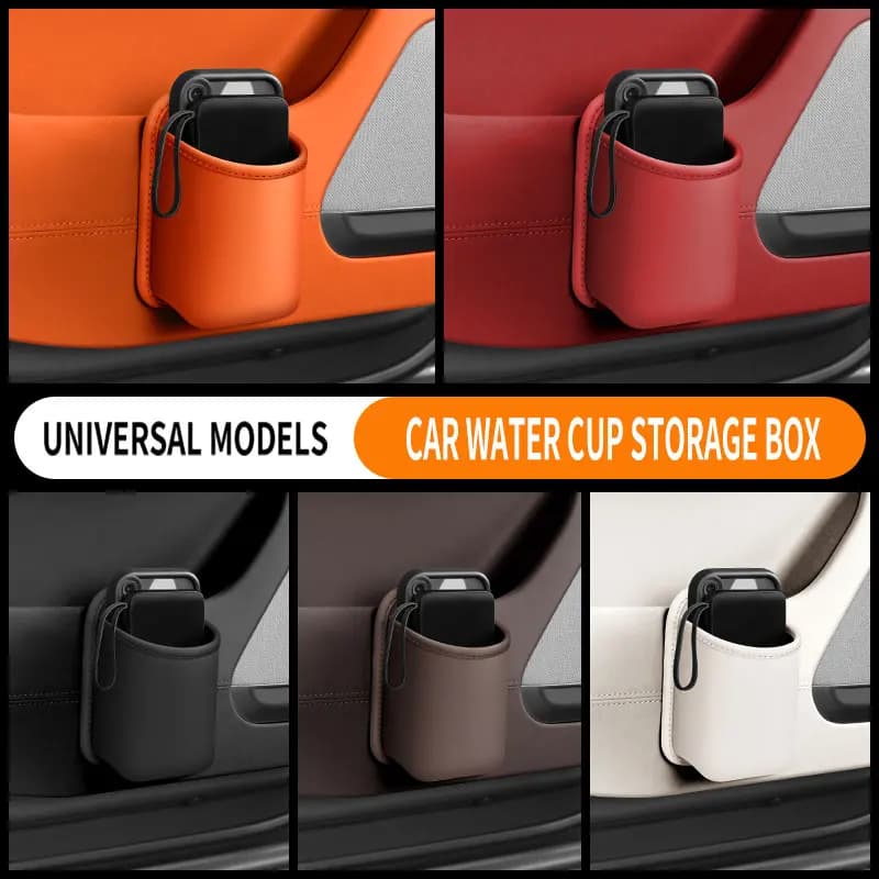 Portabicchieri in Pelle PU per Auto, Organizer Universale per Sedile Posteriore, Portabevande per Veicoli, Soluzioni di Stoccaggio per Interni Auto