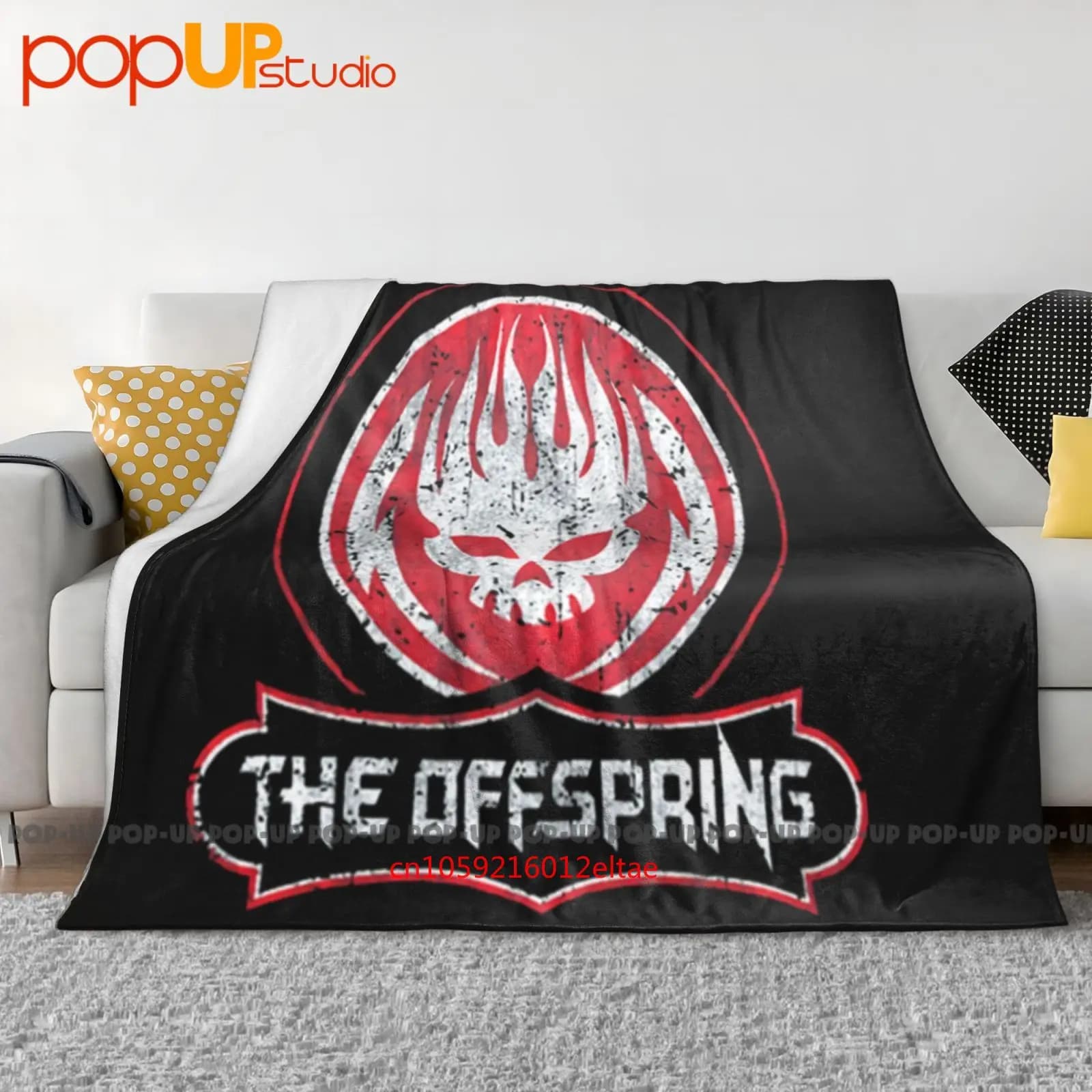 The Offspring Distressed Skull Coperta ultra morbida Trapunta Copridivano invernale Copriletto