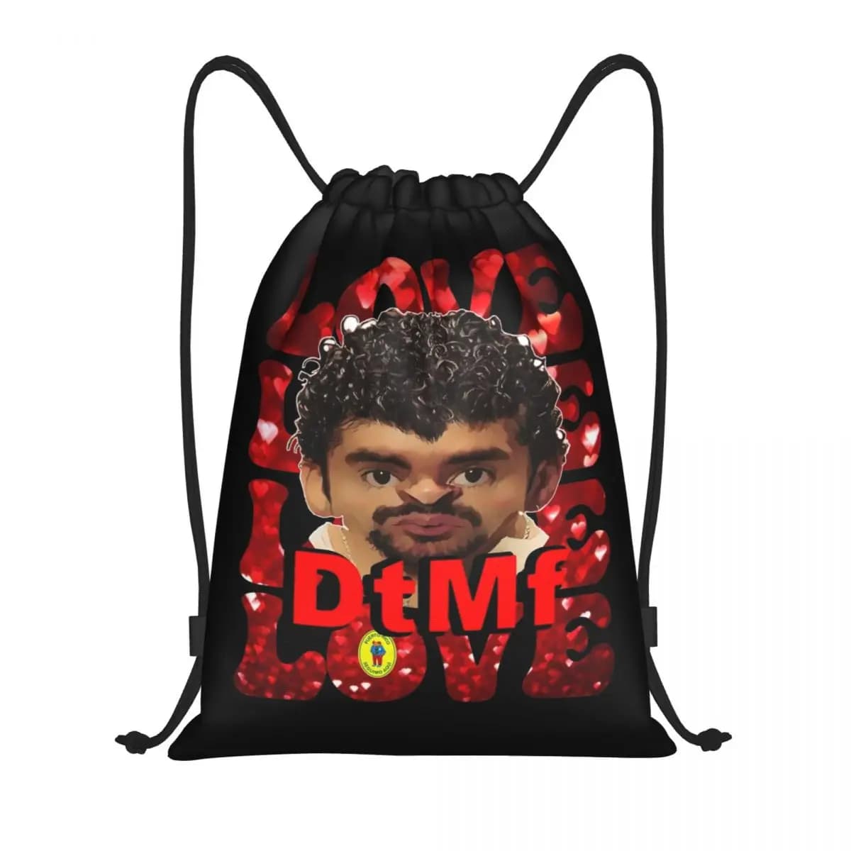 I Love Bad Bunny Meme Dtmf Zaino con coulisse Palestra Sport Sackpack Borse con corde per il ciclismo