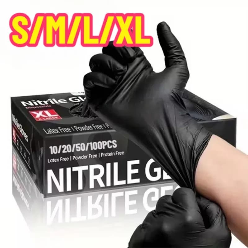 10-100PCS Guanti monouso in nitrile impermeabili Lavaggio dei piatti Cucina Guanti per la casa Lavaggio degli animali Pulizia Lavorazione degli alimenti