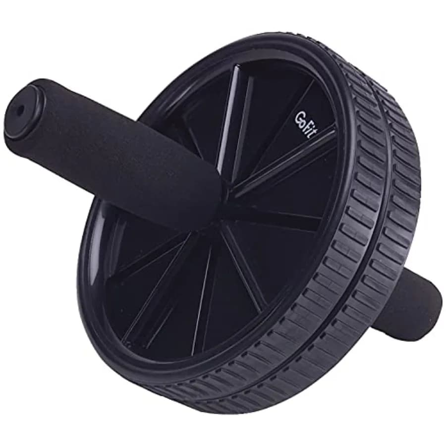 Double function abdominal wheel with handles, black, single size GF-Dew