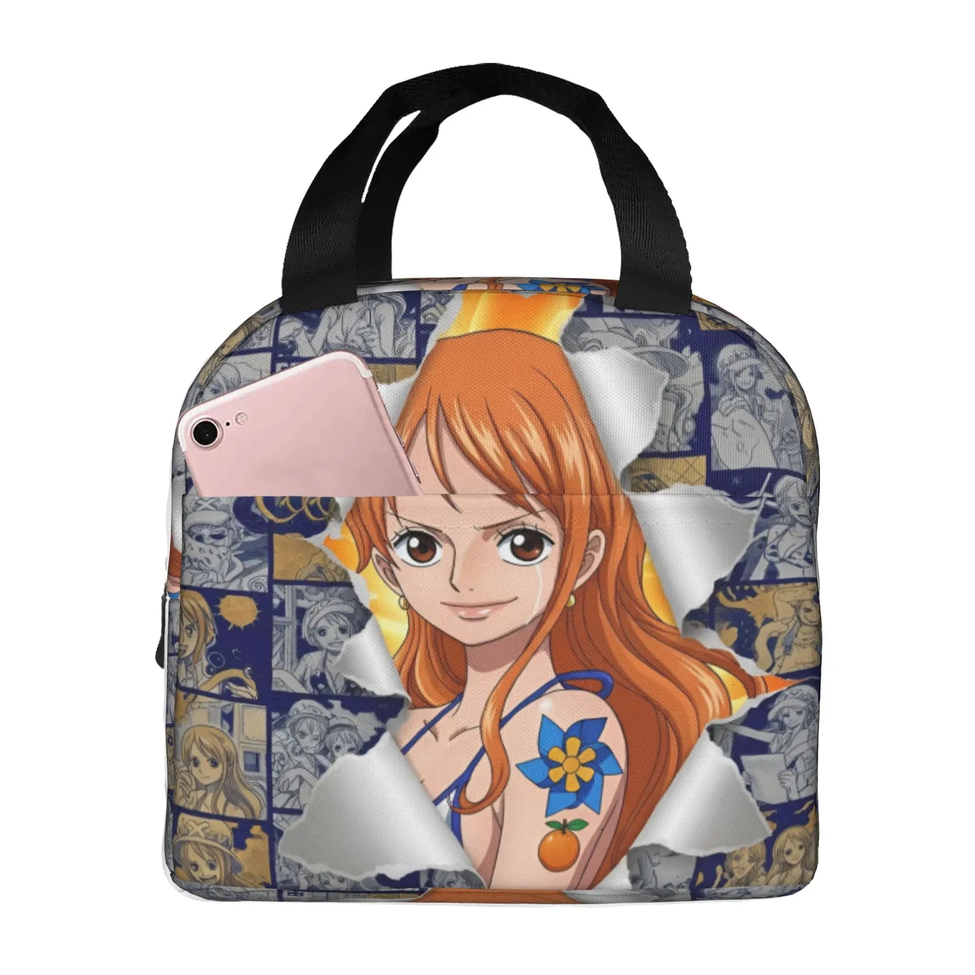 Custom One P-Pieces Namis Resuable Lunch Box Women Multifunction Cartoon Movie Cooler Thermal Food Insulated Lunch Bag School