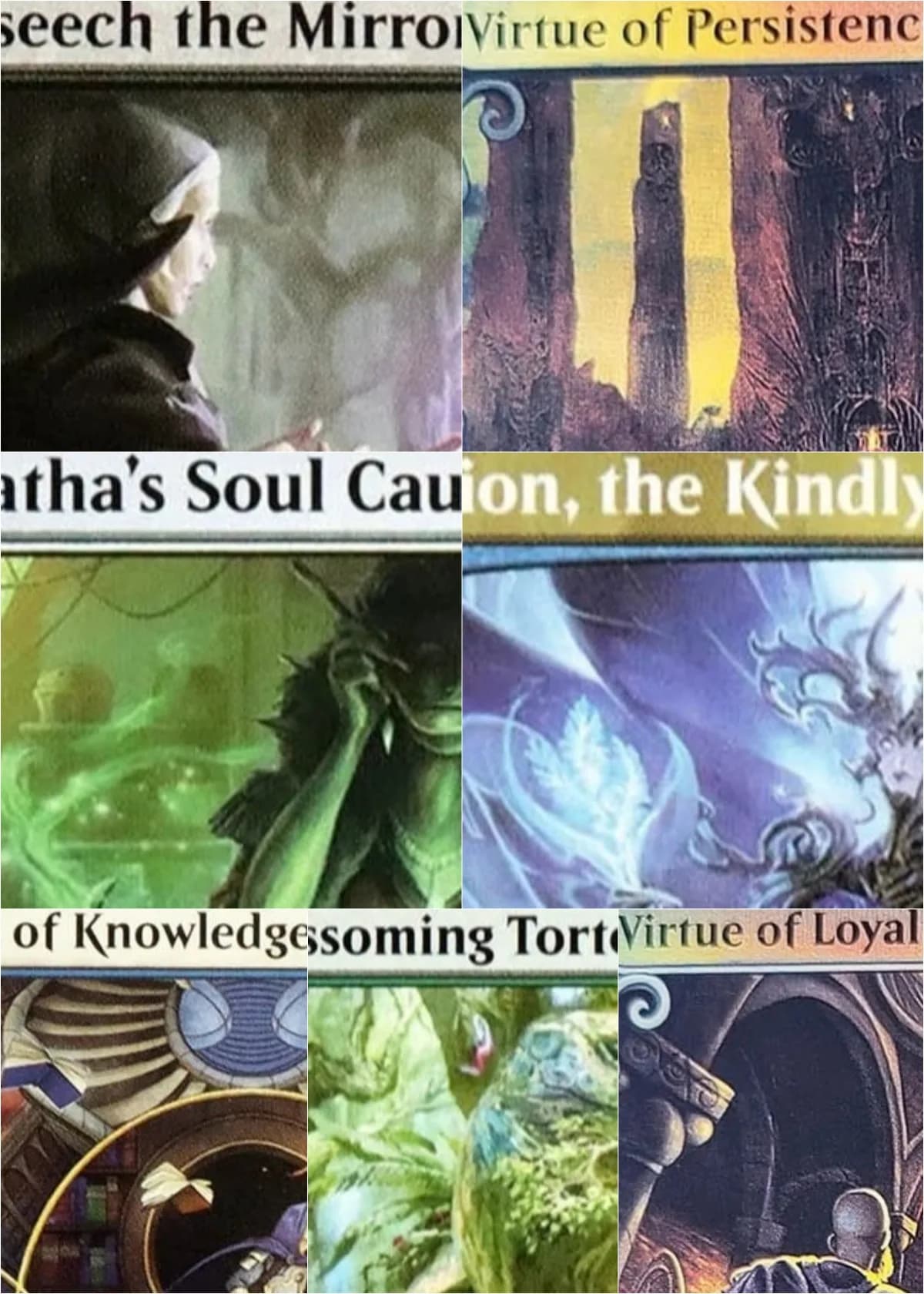 WOE "Beseech the Mirror/Virtue of Loyalty/Blossoming Tortoise" Carte Proxy Magiche di Alta Qualità per Giochi da Tavolo e Carte Collezionabili