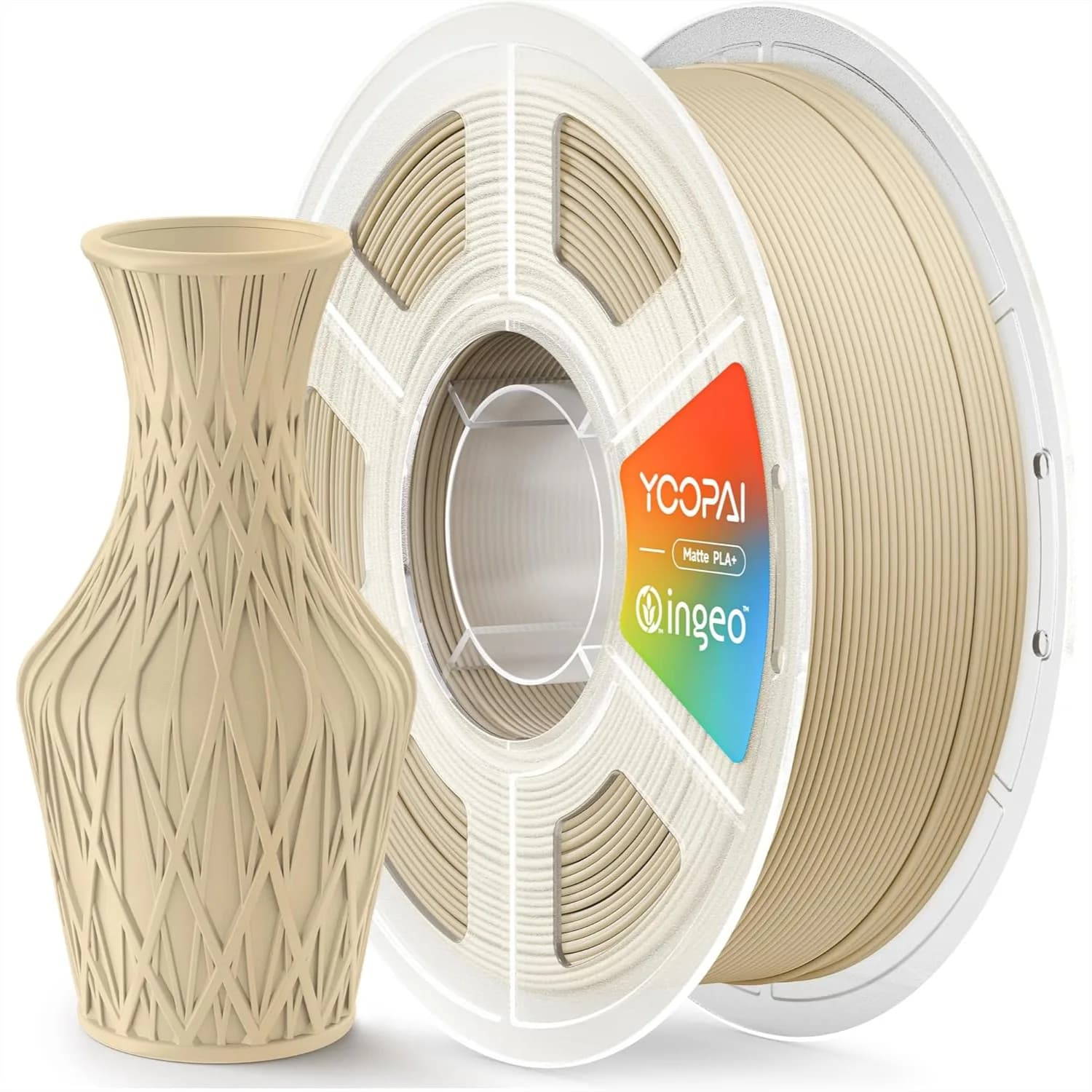 Filamento PLA Plus Opaco 1.75mm, Finitura Opaca Morbida, Linee di Giunzione Ridotte, Filamento per Stampante 3D 1KG, Precisione Dimensionale +/- 0.02