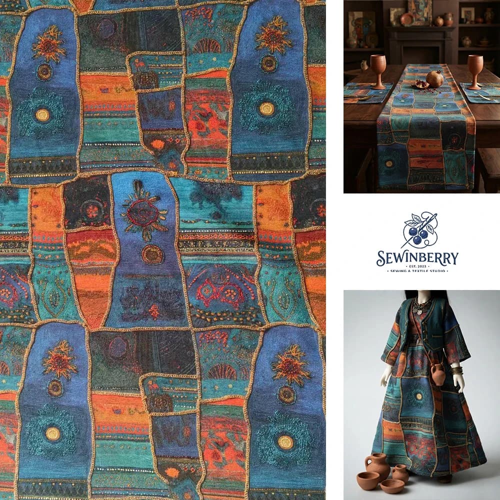 Summer Printed Cotton Linen Fabric Ethnic Style Shirt Dress Cheongsam Material 50x145cm For Fat Quarter Patchwork DIY Sewing