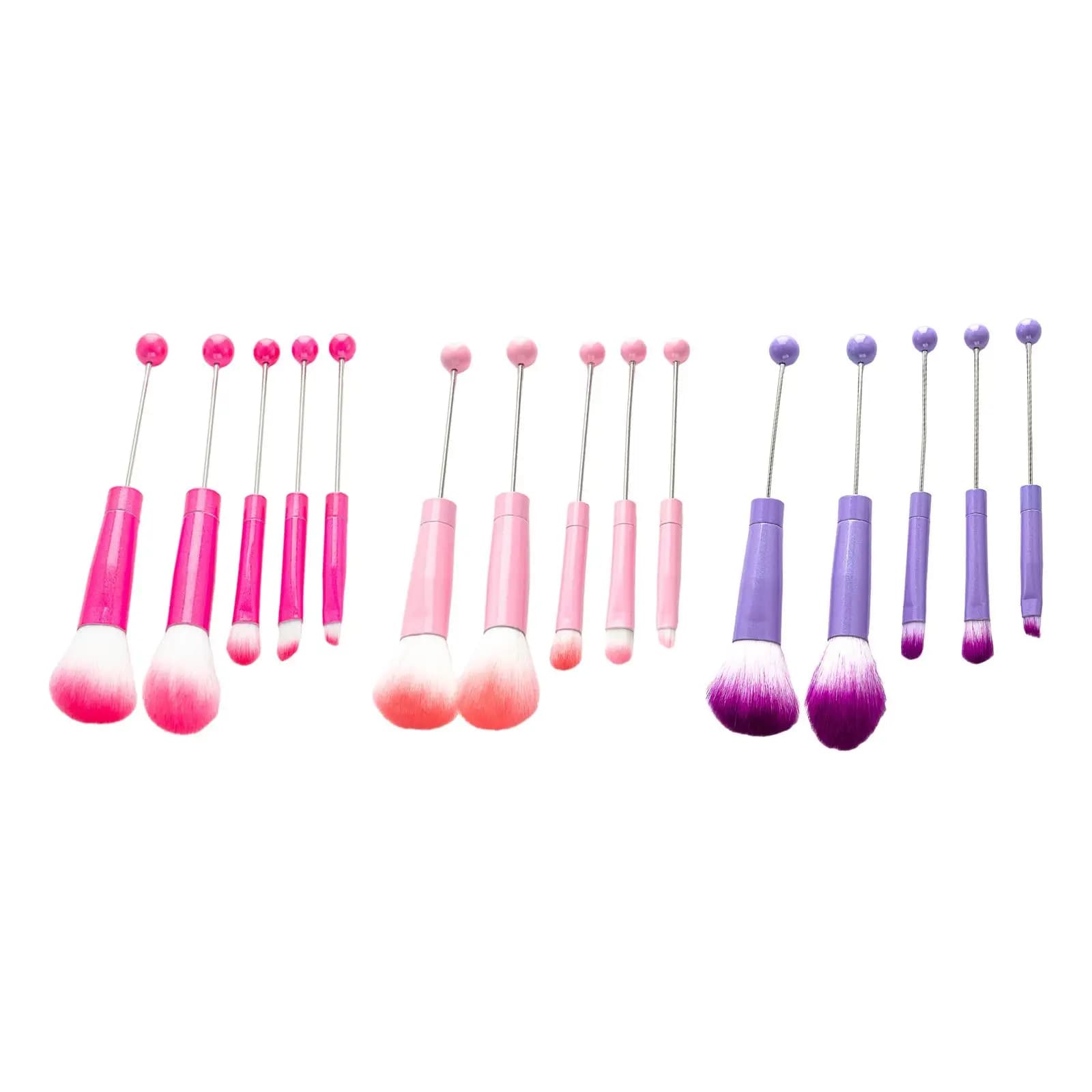 Set di 5 Pennelli per Trucco con Manico in Metallo, Multifunzione per Occhi e Sopracciglia, Regalo Premium per Sorella, Migliore Amica, Fidanzata, Donna