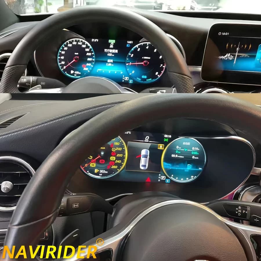 Per Mercedes Benz GLC Classe C Classe C NGT 5.0 Tachimetro Strumento di Aggiornamento Smart Cluster LCD Cruscotto Schermo da 12.3 pollici