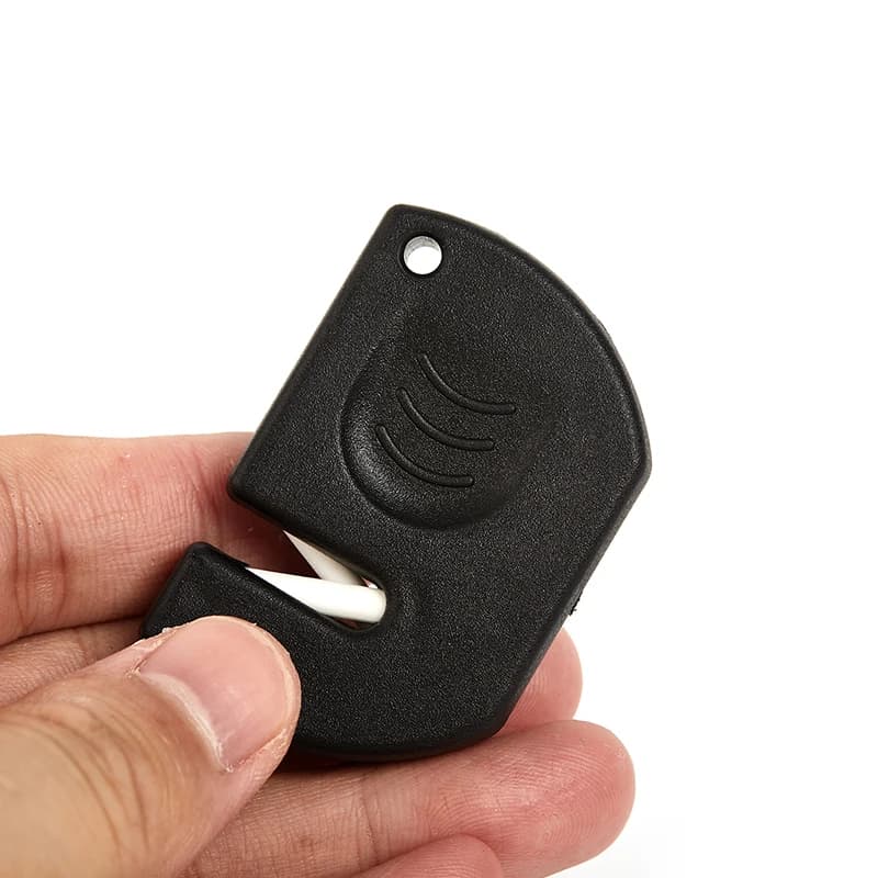 Nuovo Mini Affilacoltelli Portatile in Ceramica Multiuso con Portachiavi - 1 Pezzo