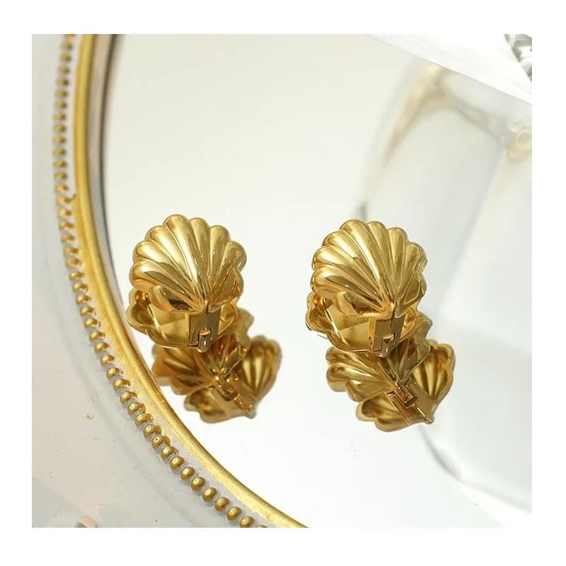 Internet Celebrity Trend Style Personalized Shell Earrings Fashion Versatile Temperament Versatile High Sense Does Not Fade Acce