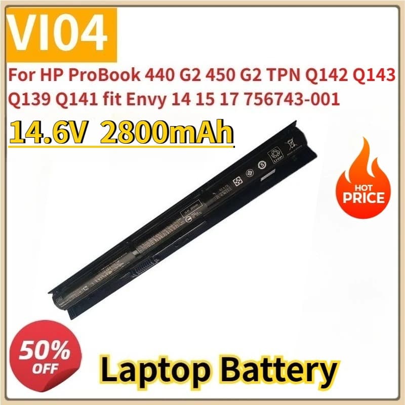 Nuovo VI04 14.6V 2800mAh Batteria di ricambio per laptop per HP ProBook 440 G2 450 G2 TPN Q142 Q143 Q139 Q141 Fit Envy 14 15 17