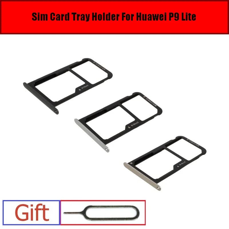 Supporto per vassoio Sim & Card per Huawei P9 Lite G9 VNS-L21 L22 L23 L31 L53 adattatore per lettore di Slot per schede SIM parti 3 colori
