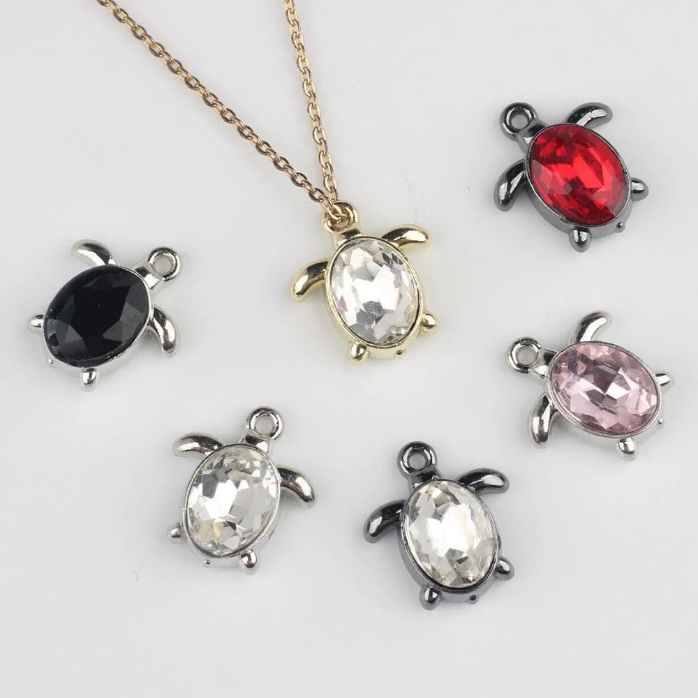 10pcs Fashion Cute Sea Turtle Pendant Charms Jewelry Making Accessories DIY Handmade Earrings Necklace Bracelet Craft Ornament
