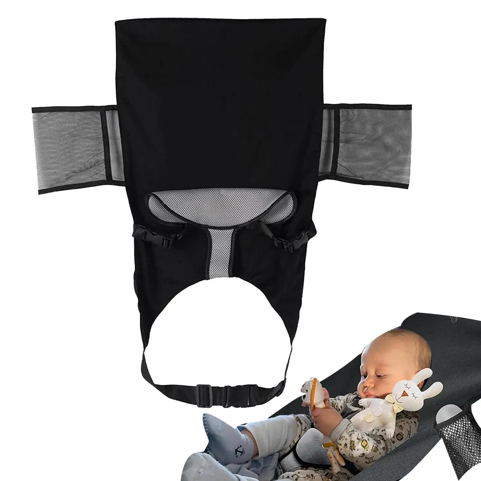 Lettino per aereo per bambini Prolunga per sedile per aereo per bambini Lettino per aereo per bambini in poliestere Comfort Traspirante Poggiapiedi da viaggio Amaca