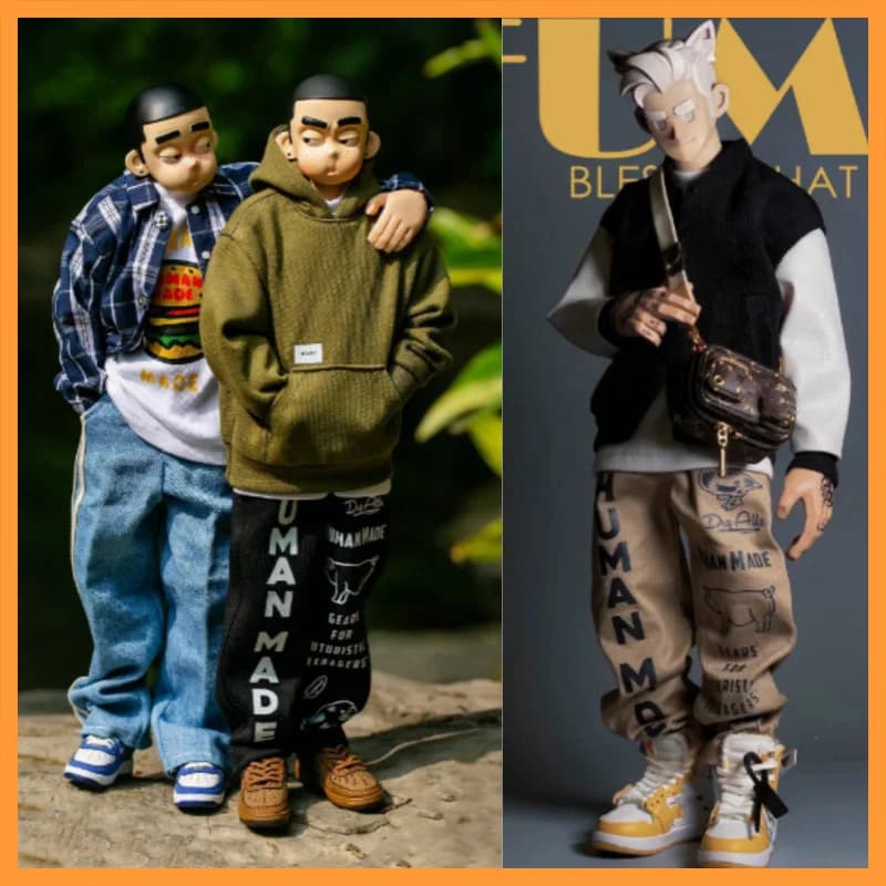 [Produzione di 15 giorni] Pantaloni a maniche corte con cappuccio da soldato maschio alla moda in scala 1/6 adatti a giocattoli modello Action Figure da 12 pollici