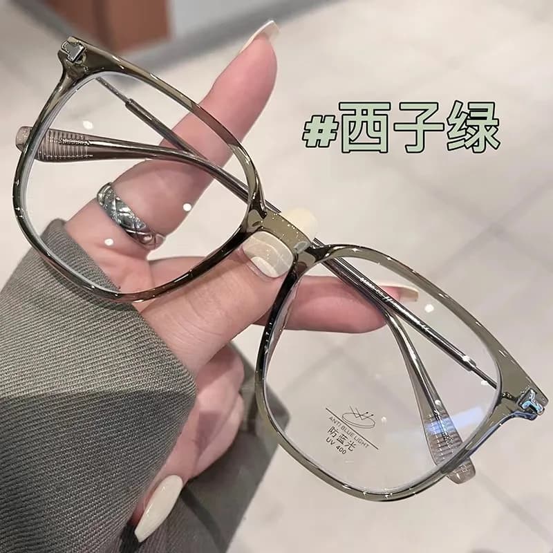 Transparent tea glasses frame TR ultra-light frame women's flat mirror fashion