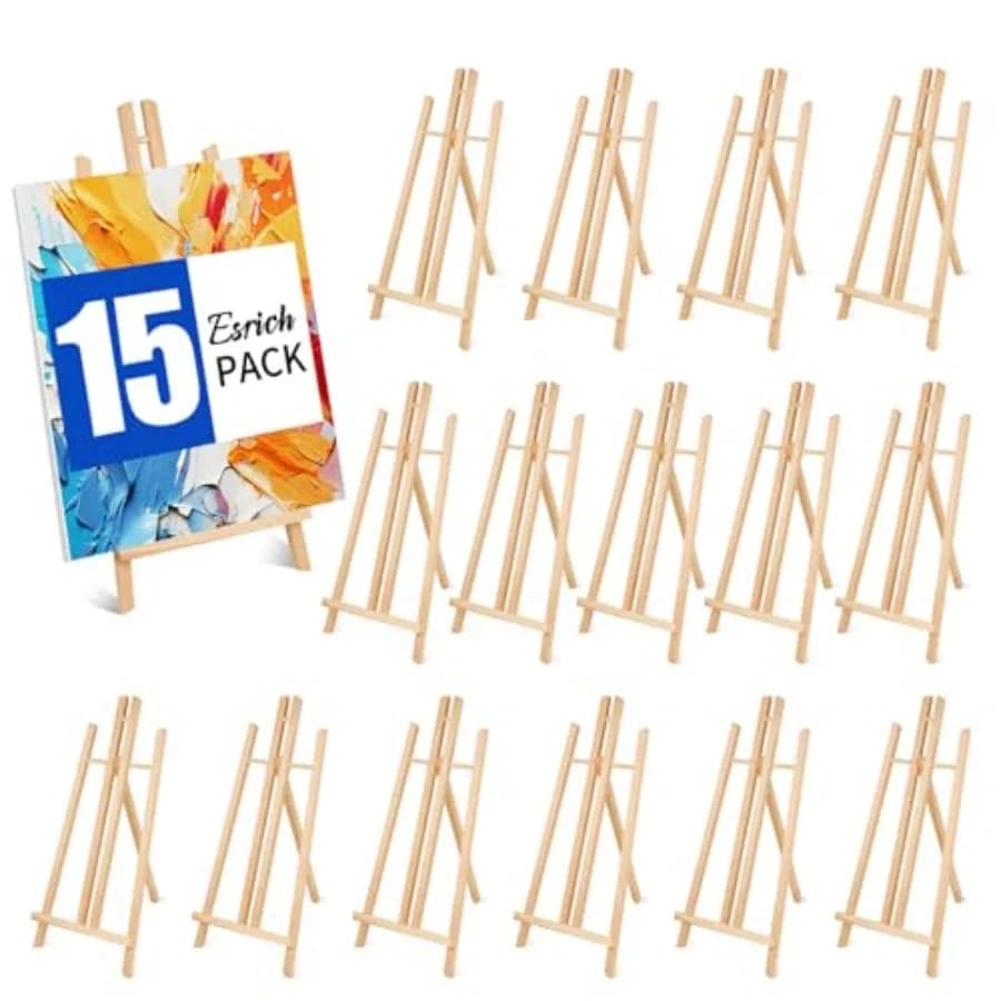 pcs 17 Inch Tabletop Easels, Easel Stand for Painting, Tripod, Paint Party Easel, Student Desktop Easel for Painting, Paint Eas