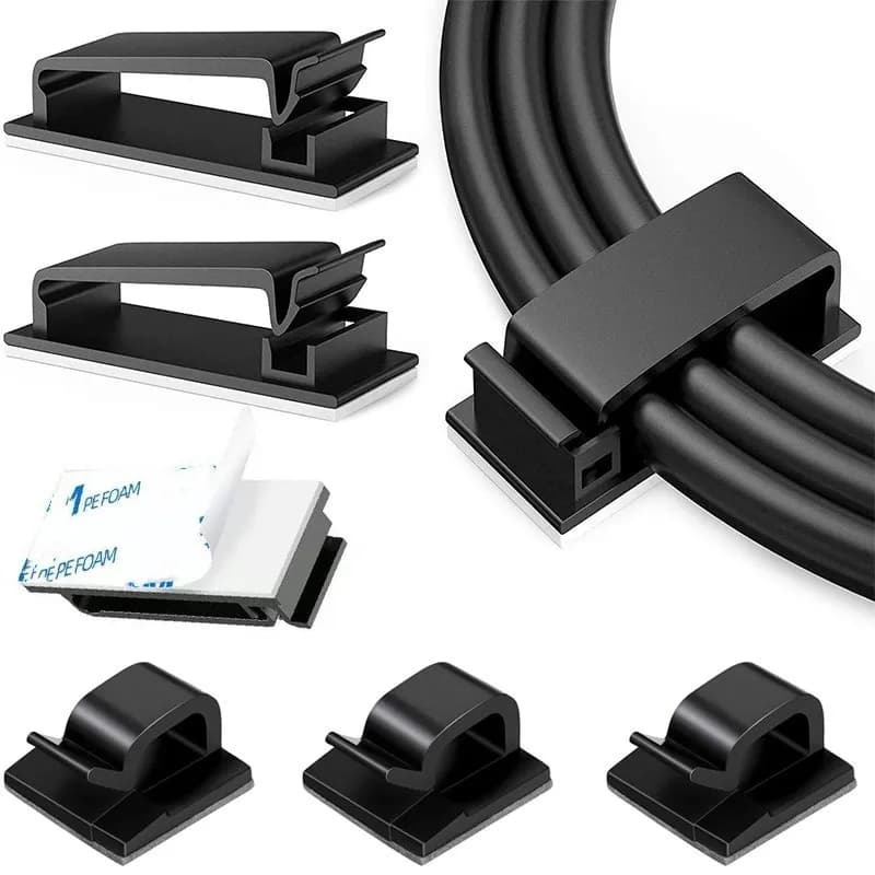 Clip per cavi Gestione cavi autoadesiva Supporto per cavi Organizzatore per cavi USB Morsetto Accessori per clip per gestione cavi per auto autoadesivi