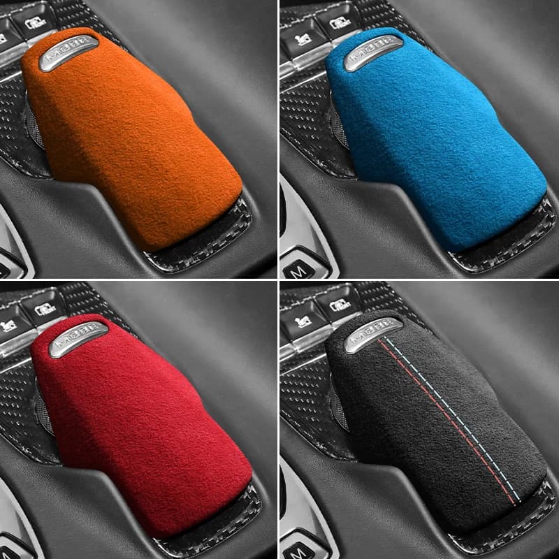 Copertura del pomello del cambio in Alcantara per Chevrolet Corvette C8, adesivo decorativo antigraffio, accessorio per tuning degli interni auto