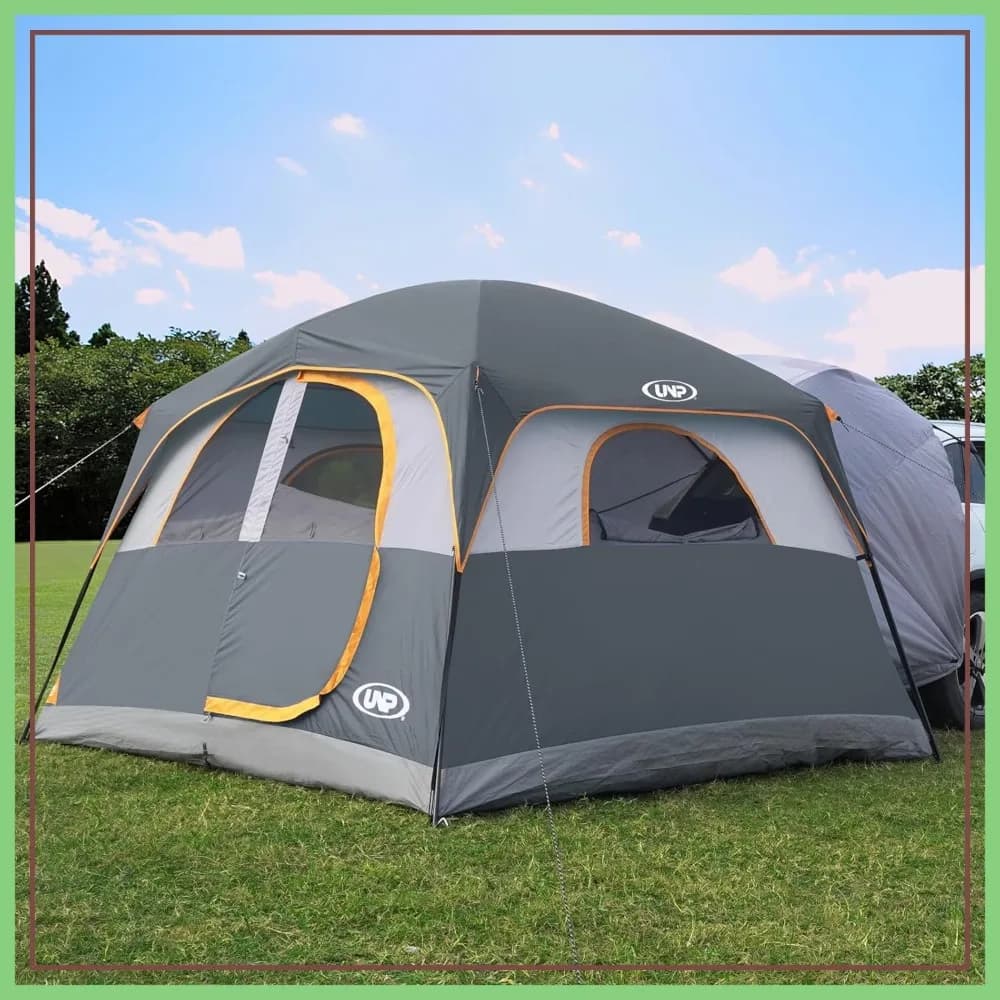 Tenda per SUV da Campeggio, Tenda per Portellone Posteriore per 6 Persone con Telo Antipioggia, 10x9x78 pollici, Facile da Montare