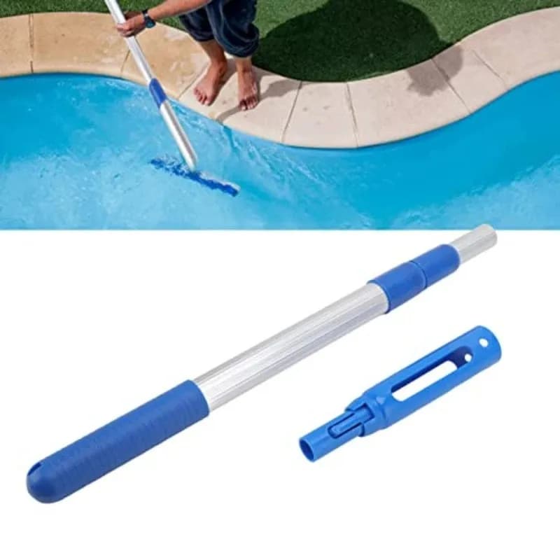 Asta Telescopica Regolabile per Piscina, Asta di Prolunga per Rete Skimmer, Cesto di Raccolta e Strumenti di Pulizia