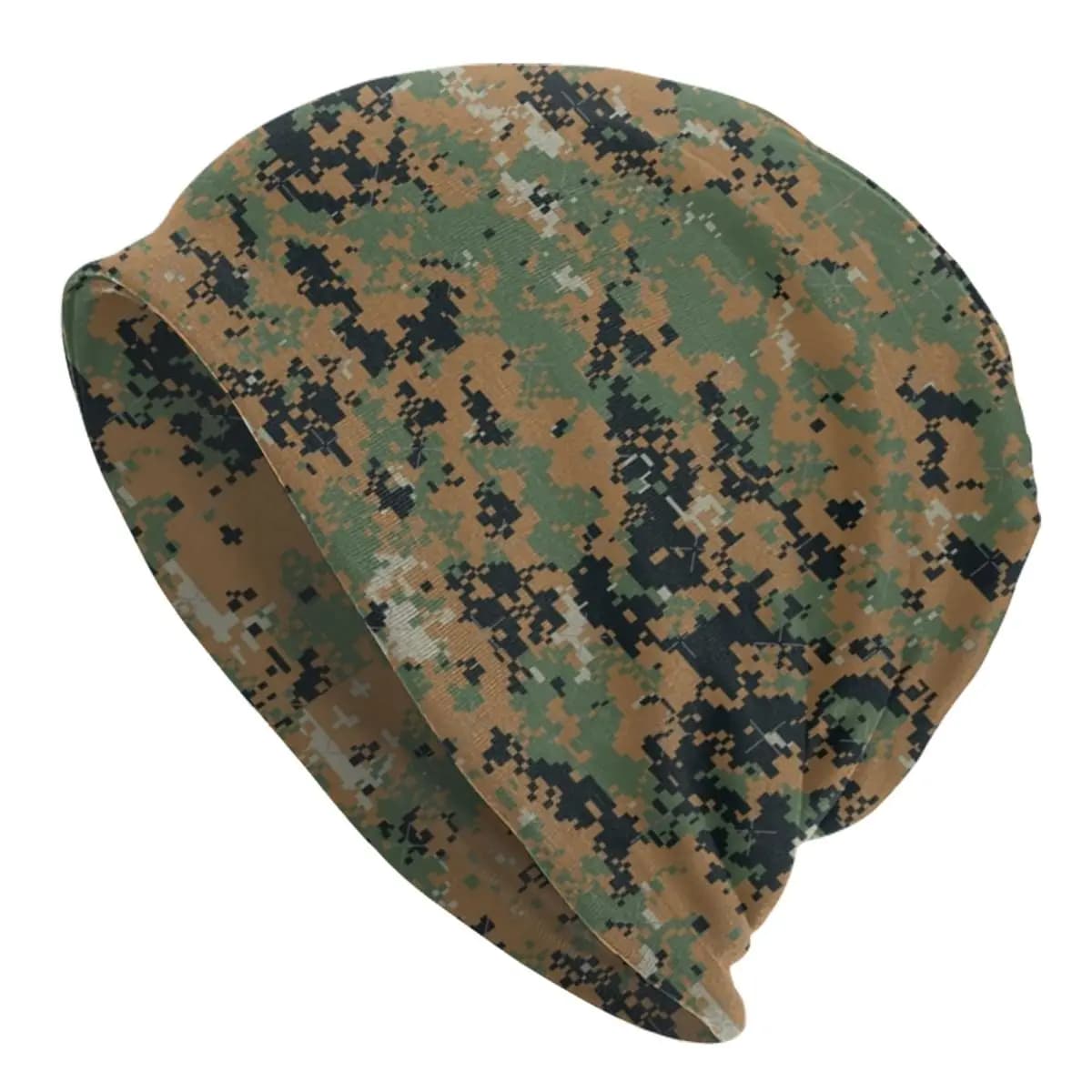 Marpat Woodland Camouflage Bonnet Hats Goth Street Armys Militery Camo Skullies Beanies Hats Men's Women's Warm Dual-use Caps