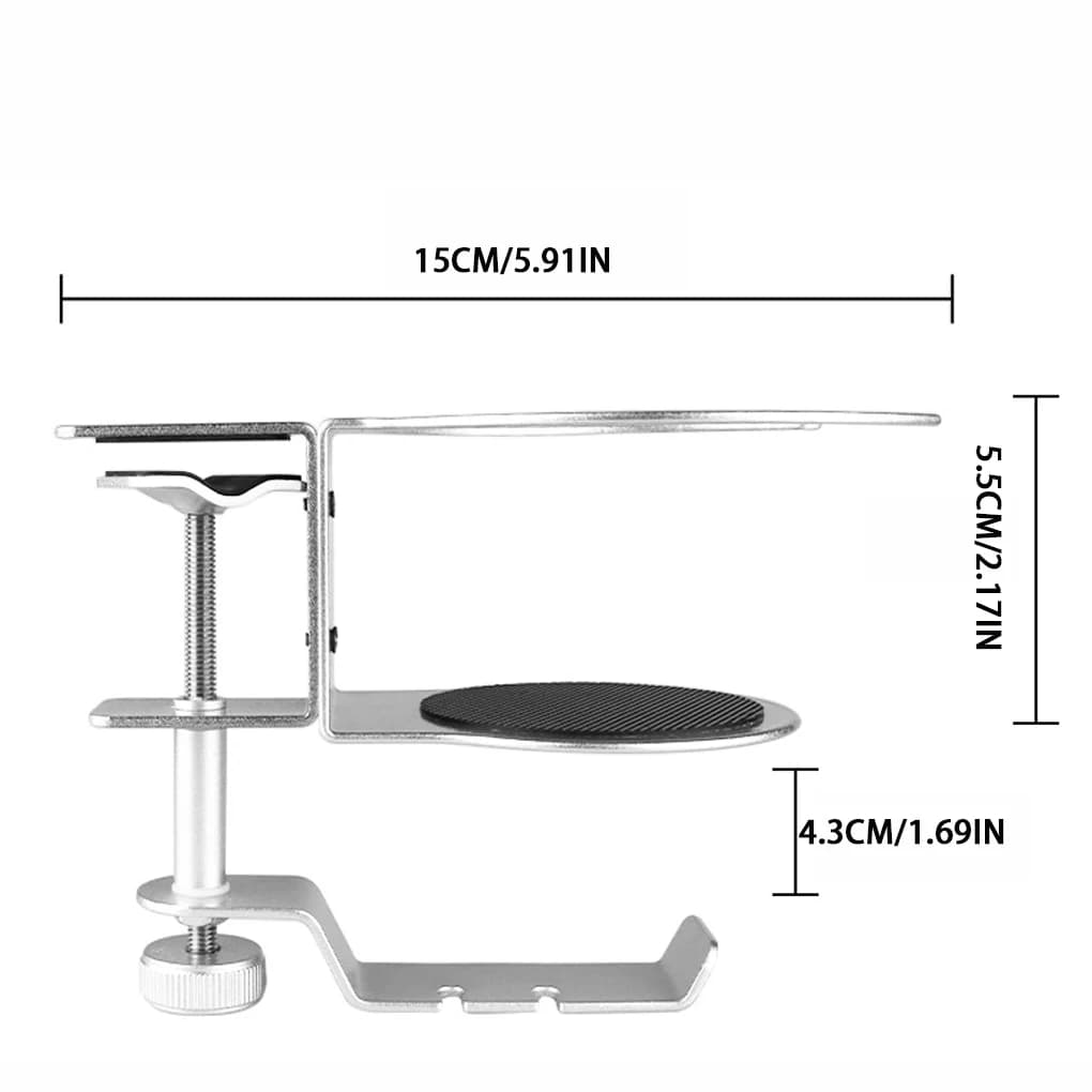 360-degree swivel cup holder under the table, game headphones, hooks, cup holder, anti-spray cup holder