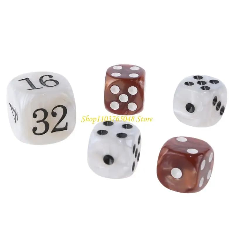 Set di dadi da backgammon in acrilico con finitura di perle per giochi da tavolo, set di dadi acrilici professionali di dadi a doppio cubo