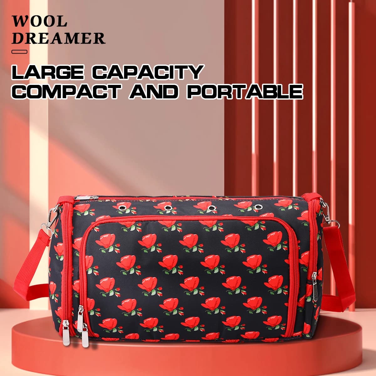 Empty Yarn Storage Bag Large Capacity Knitting Needles Crochet Hook Sewing Accessories Tools Organizer Bag Travel Supplies Bag