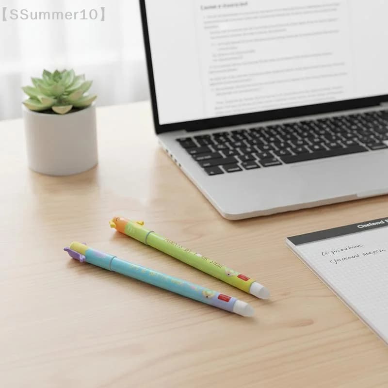 【SSummer10】2 penne gel cancellabili carine per San Valentino, 0,5 mm, per la scuola, per scrivere, dipingere, disegnare, forniture per scrittura, penna cancellabile【SS】