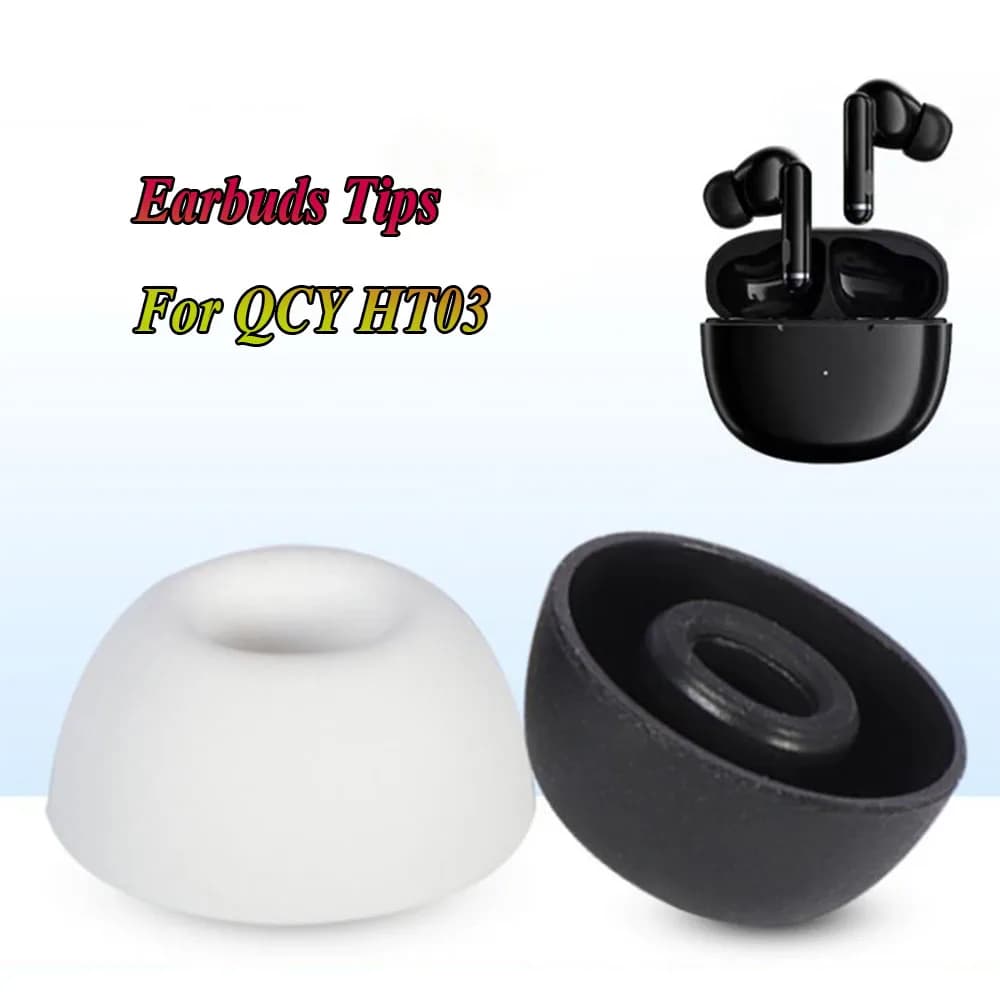 6 pezzi auricolari suggerimenti per QCY HT03 auricolare Wireless accessorio di ricambio auricolari suggerimenti auricolari tappi per le orecchie cappuccio in Silicone morbido